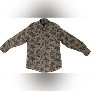 Woolrich men’s mallard duck print long sleeve Button-Up Shirt